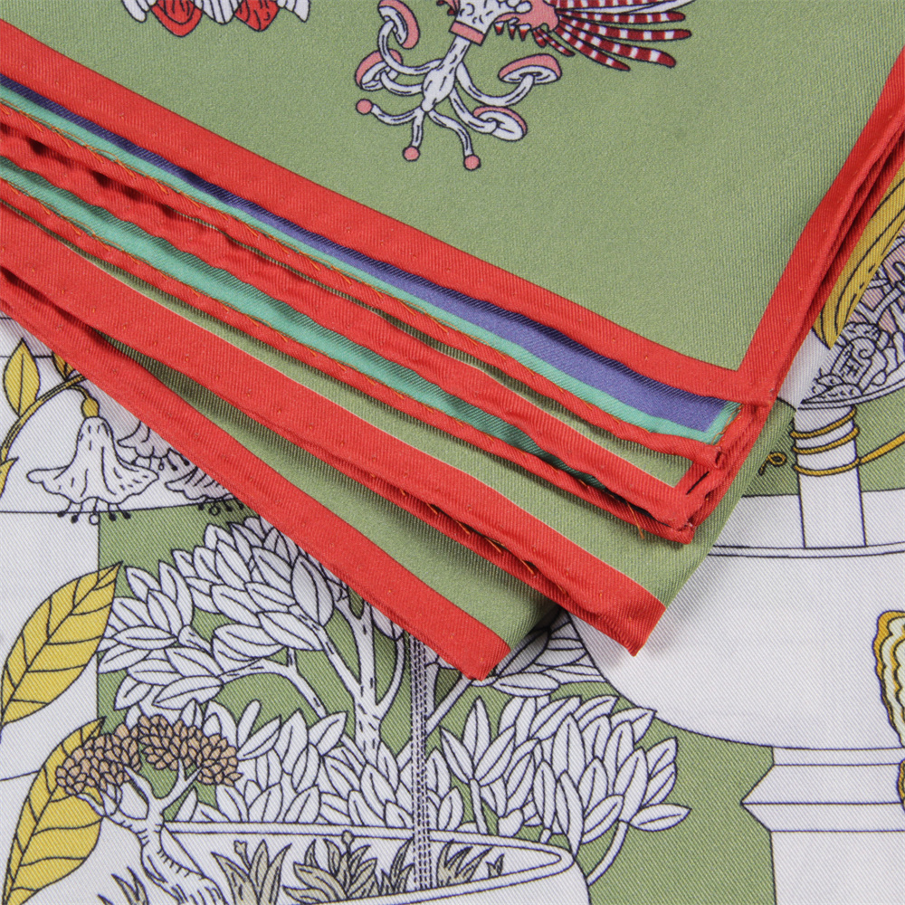 POBING Hand Rolled Twill Silk  - Scarf Silk Square のレビューと価格