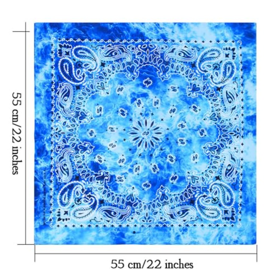 URATOT 6 Pack Tie Dye Bandana  - Handkerchief Cotton Men のレビューと価格