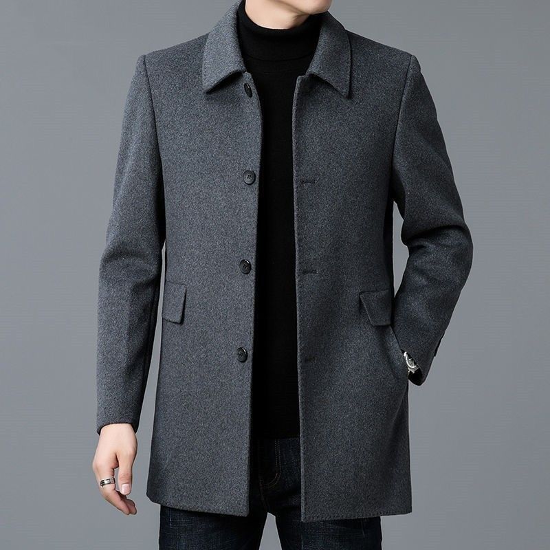 Wool Blend Coat White Mans Sha - Muffler Men Wool のレビューと価格
