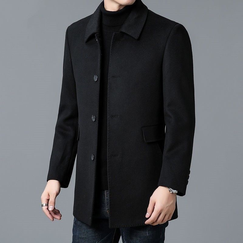 Wool Blend Coat White Mans Sha - Muffler Men Wool のレビューと価格