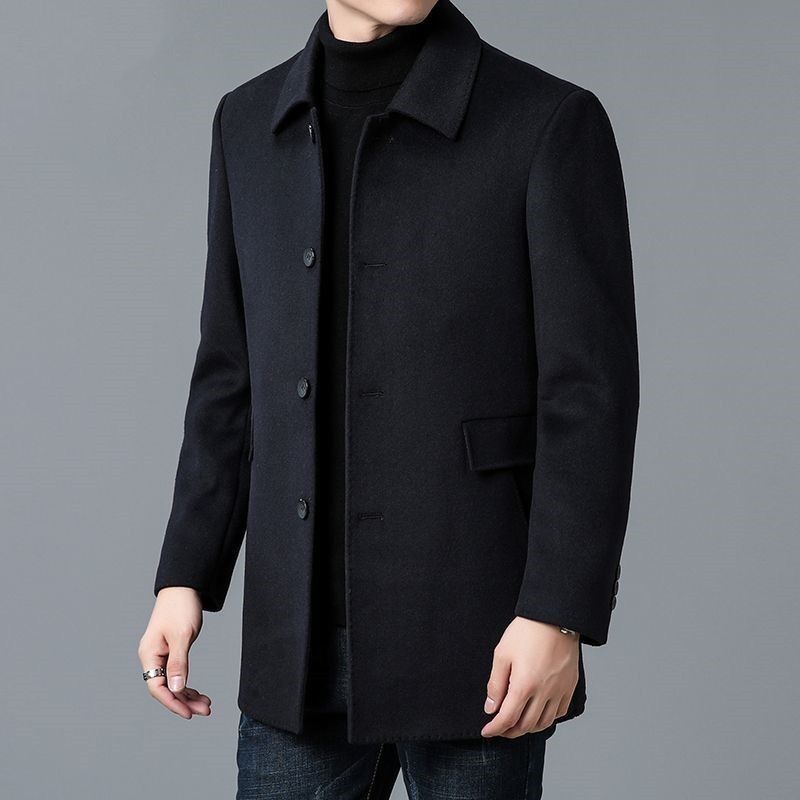Wool Blend Coat White Mans Sha - Muffler Men Wool のレビューと価格