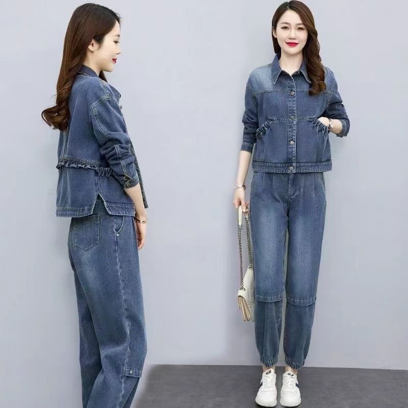 Women Denim Suits 2024 New Spr - Pocket Square Set のレビューと価格
