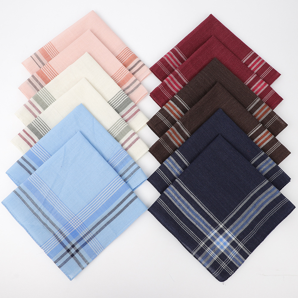 6pcs Men's Mixed Color Plaid S - Handkerchief Cotton Men のレビューと価格