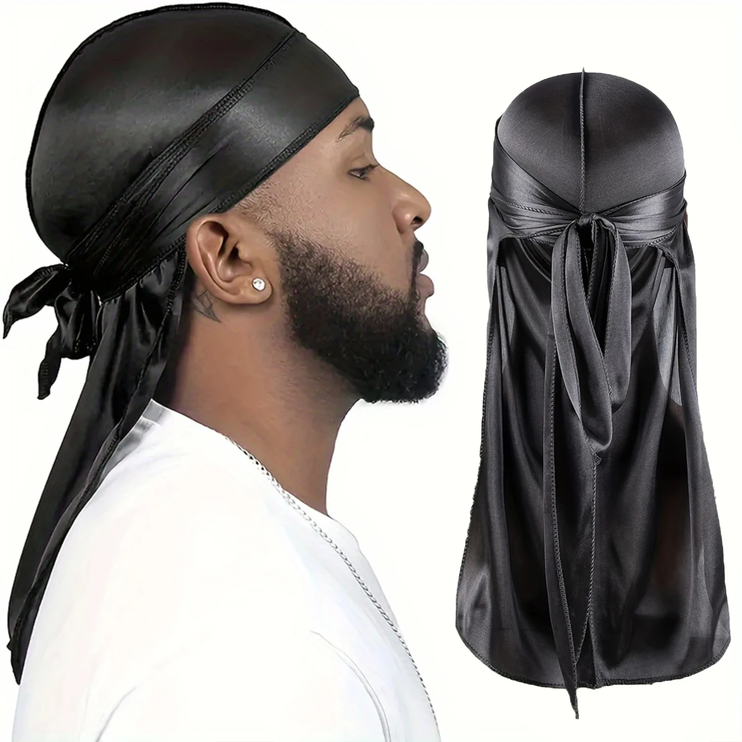 Men's Silk Durag Bonnet Bandan - Bandana Doo Rag のレビューと価格