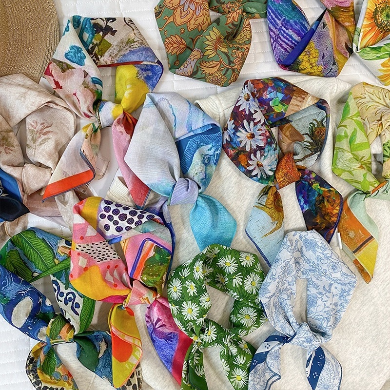 100% Cotton Square Scarf For W - Bandana Cotton のレビューと価格