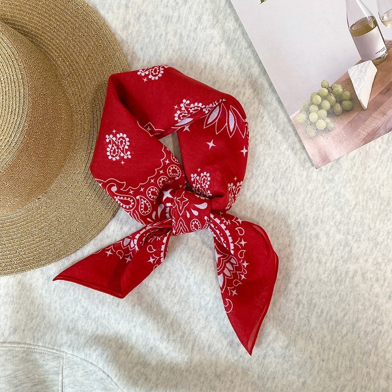 100% Cotton Square Scarf For W - Bandana Cotton のレビューと価格