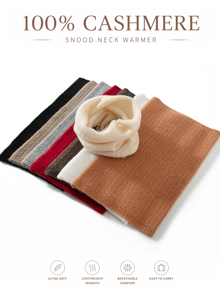 100% Pure Cashmere Waffle Knit - Infinity Scarf Knit のレビューと価格