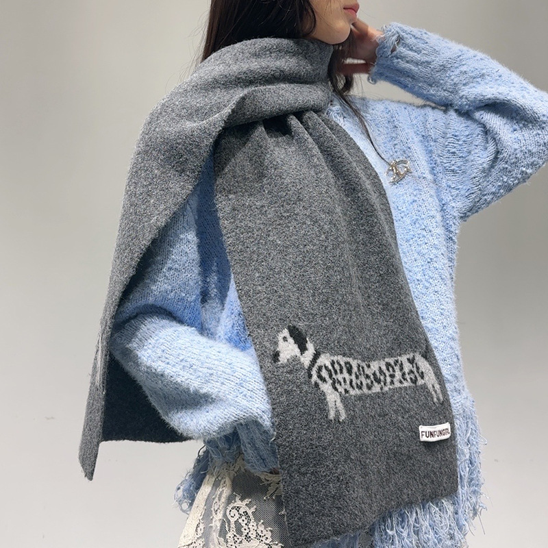 Korean Version Wool Blend Pupp - Muffler Men Wool のレビューと価格