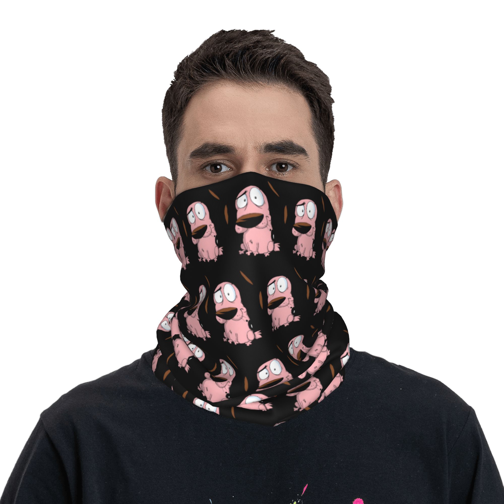 Custom Cartoon Courage Dog Win - Neck Warmer Tube のレビューと価格