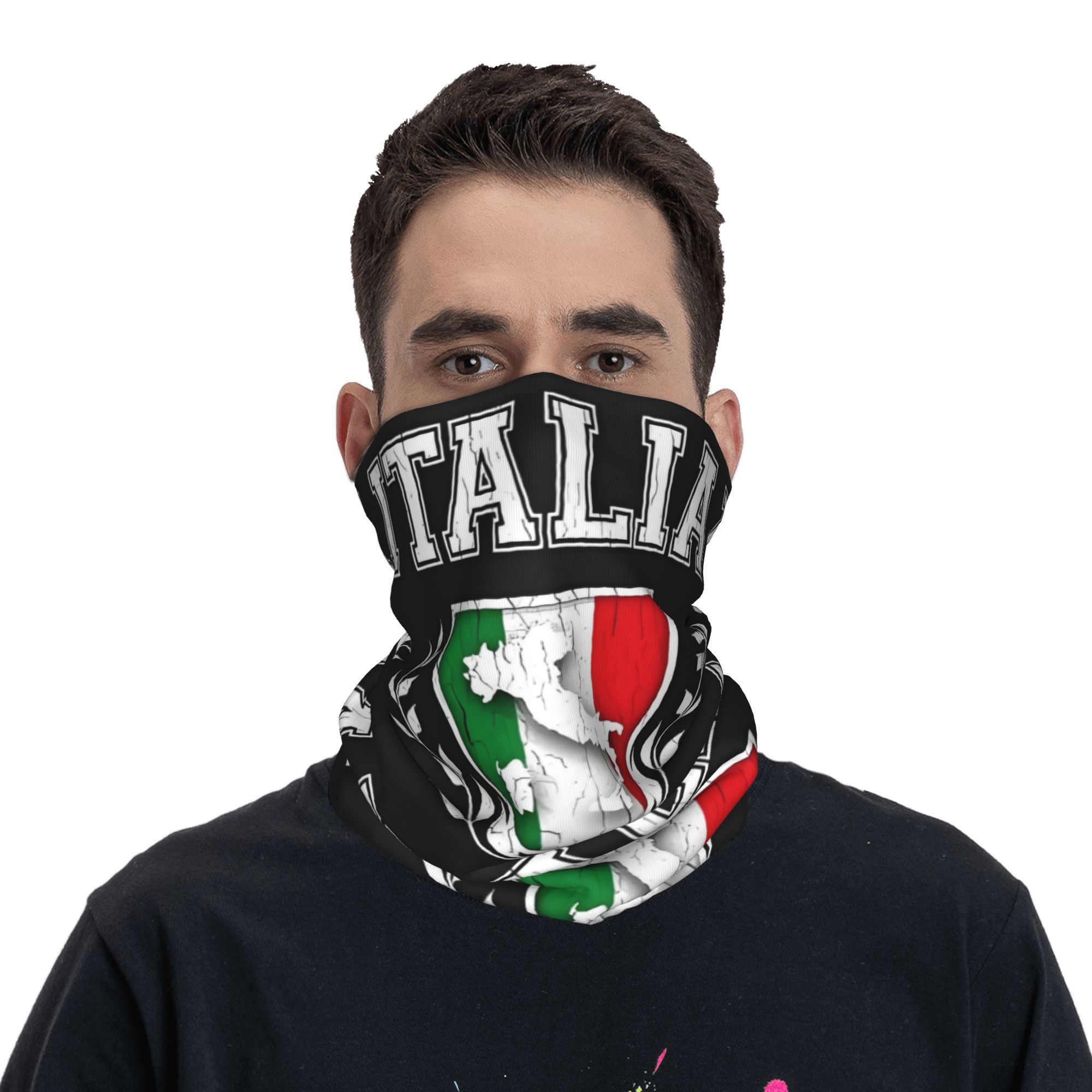 Custom Italy Flag Bandana Neck - Neck Warmer Tube のレビューと価格