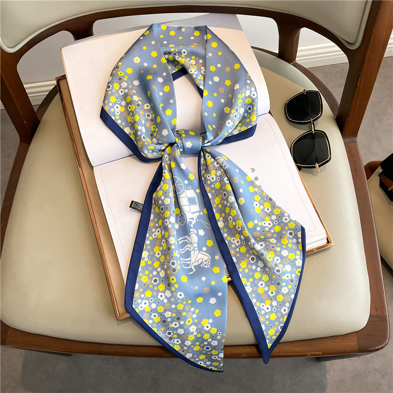 Fashion Print Long Silk Scarf  - Ascot Neck Scarf のレビューと価格