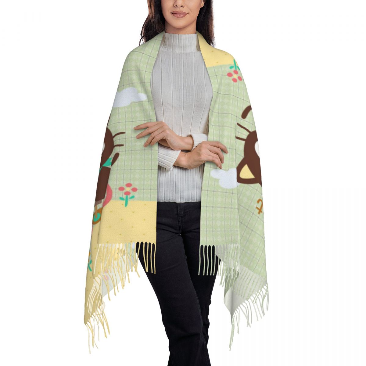 Chococats Kawaii Scarfs for Wo - Pashmina Wrap Large のレビューと価格