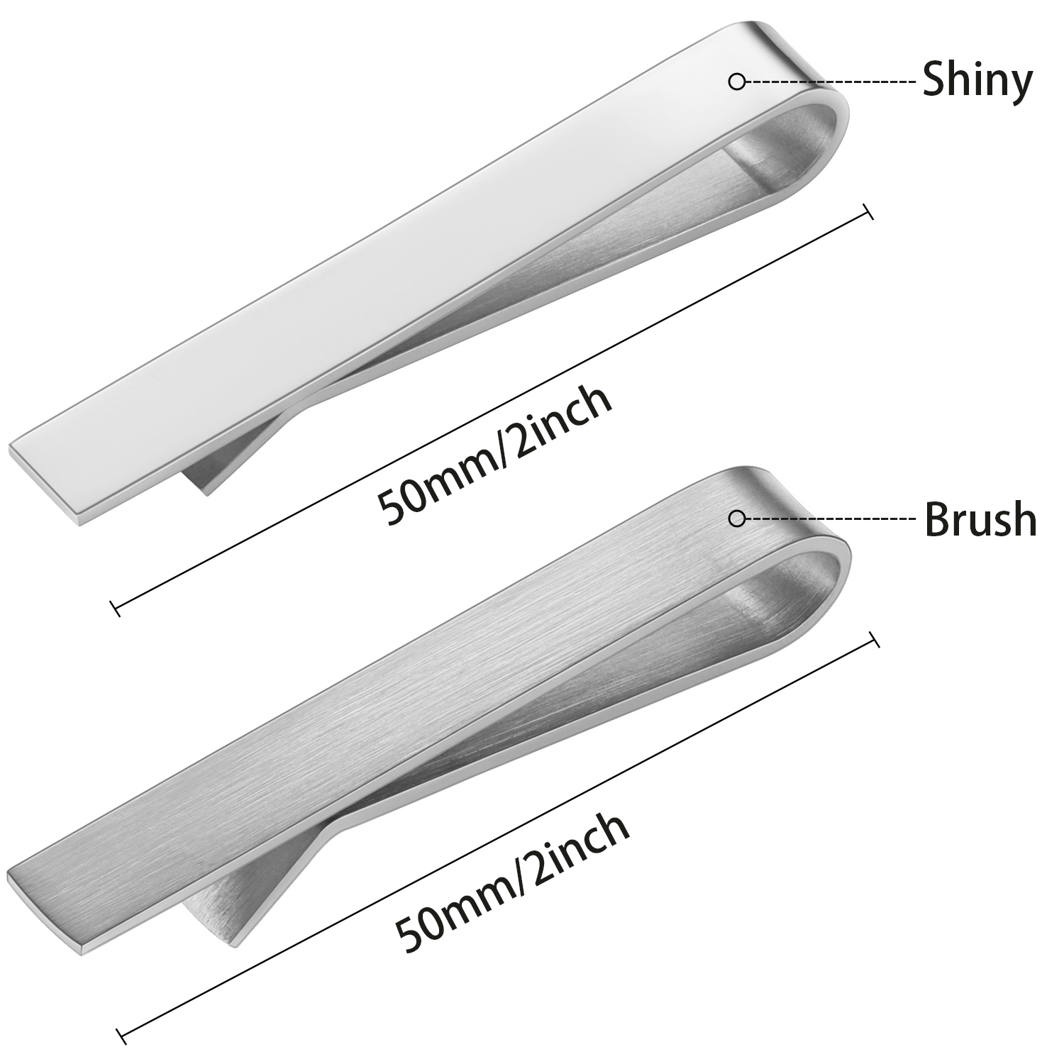 HAWSON 2 in shiny and brushTie - Tie Bar Set Gift のレビューと価格