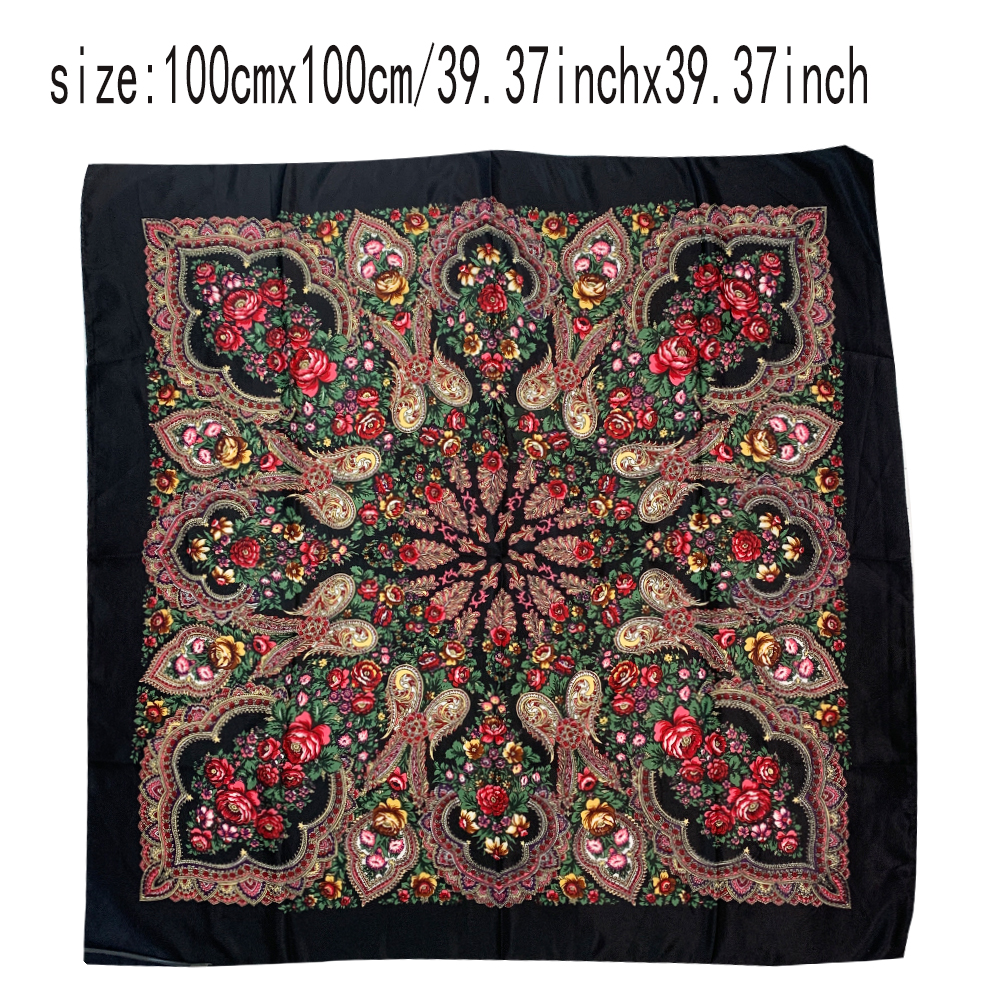 100*100cm Russian Square Scarf - Bandana Cotton のレビューと価格