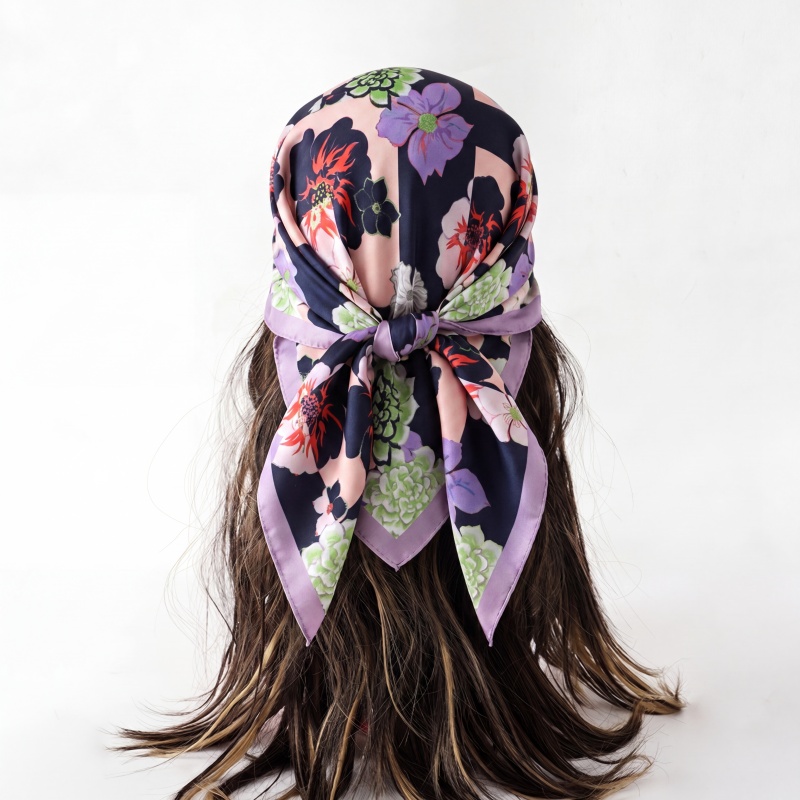 Print Silk Scarf Fashion Turba - Silk Neck Scarf のレビューと価格