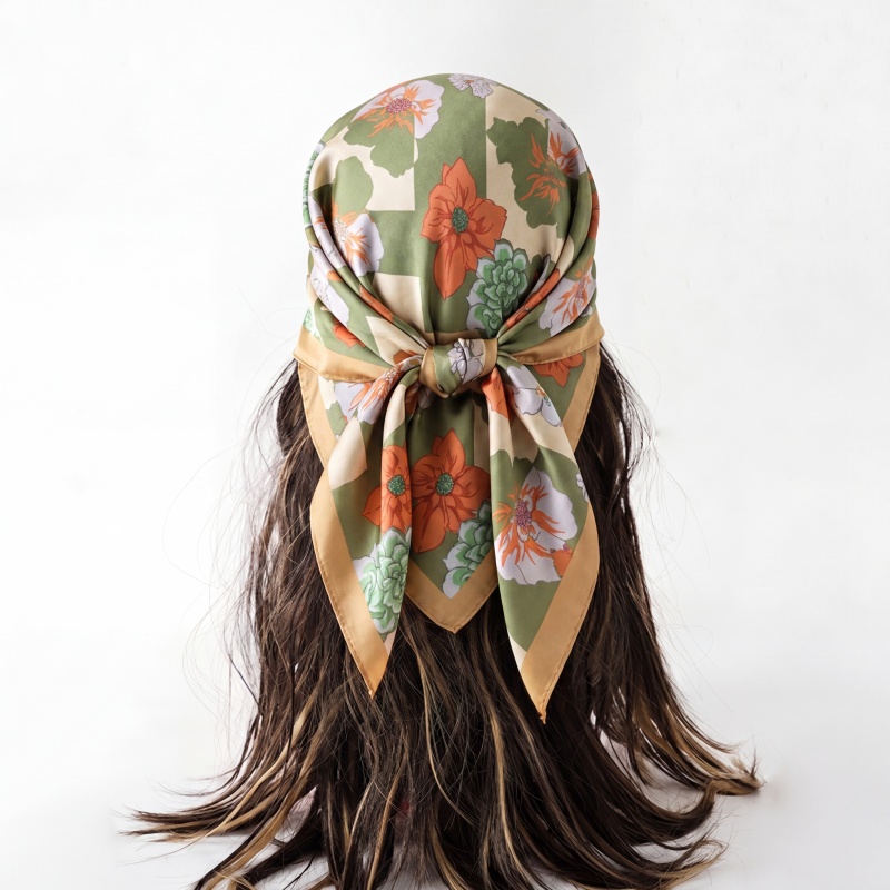 Print Silk Scarf Fashion Turba - Silk Neck Scarf のレビューと価格