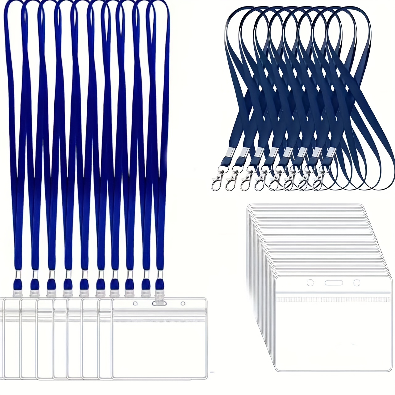 10 sets Transparent PVC ID Car - Lanyard Badge Holder のレビューと価格
