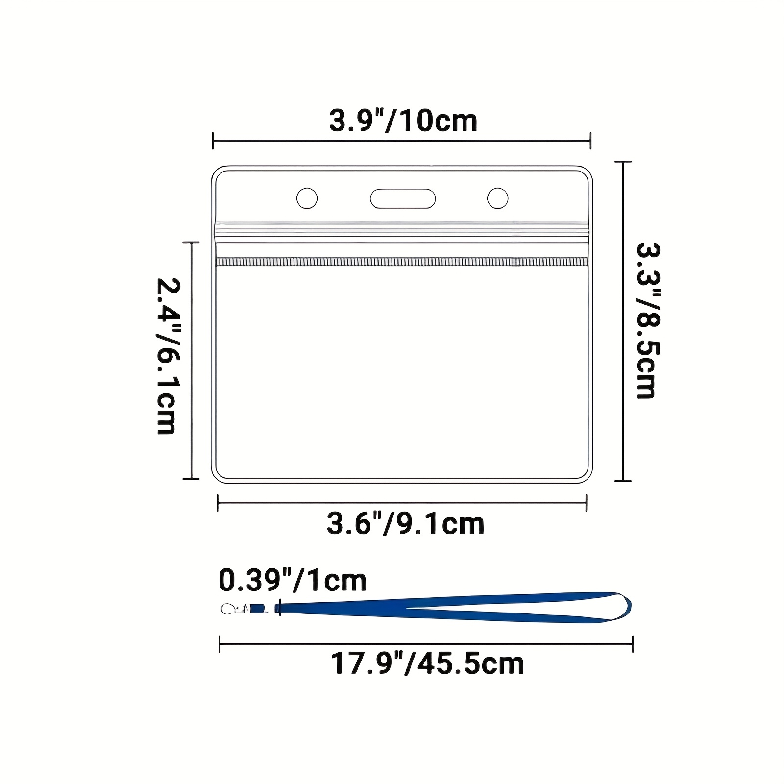 10 sets Transparent PVC ID Car - Lanyard Badge Holder のレビューと価格