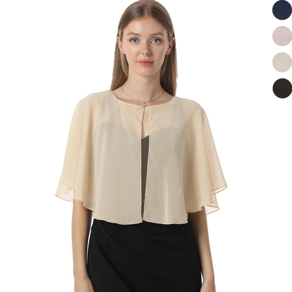 Vintage Sheer Chiffon Capelet  - Stole Wedding Shawl のレビューと価格