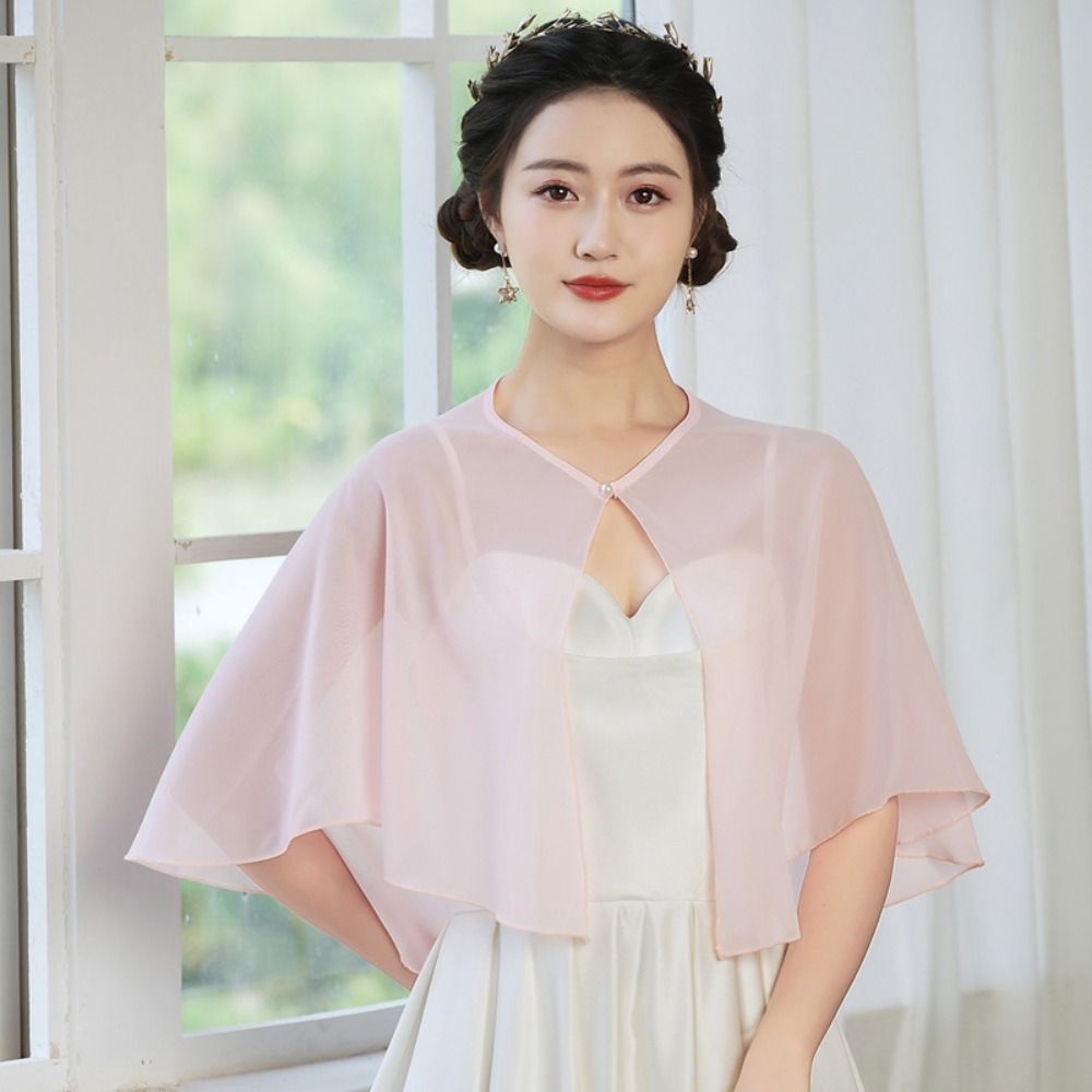 Vintage Sheer Chiffon Capelet  - Stole Wedding Shawl のレビューと価格