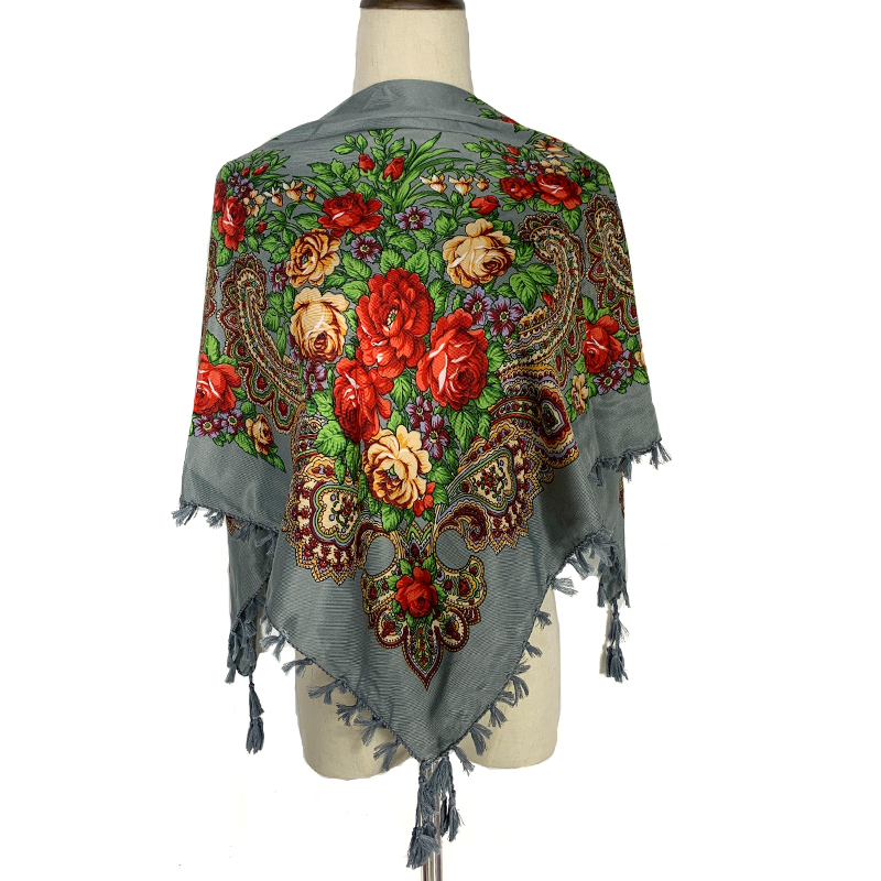 90*90cm WomenRussian Floral Sq - Bandana Cotton のレビューと価格