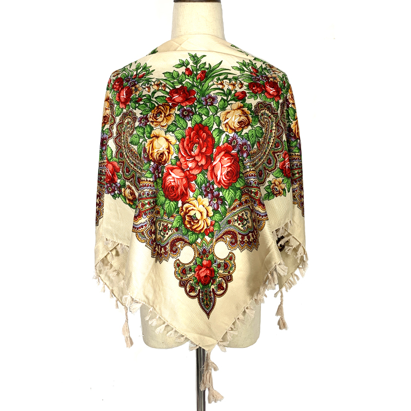 90*90cm WomenRussian Floral Sq - Bandana Cotton のレビューと価格