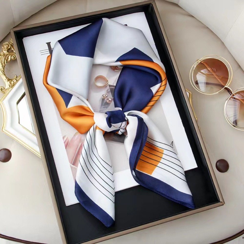70×70cm Satin Square Scarf, Si - Silk Neck Scarf のレビューと価格
