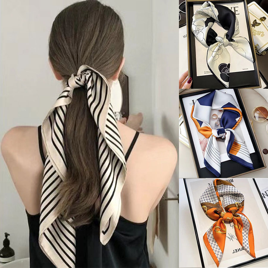 70×70cm Satin Square Scarf, Si - Silk Neck Scarf のレビューと価格