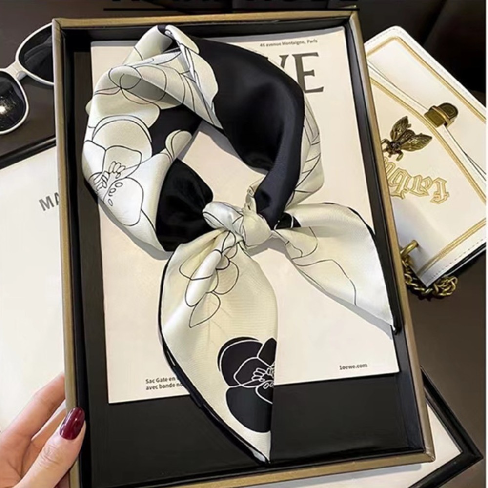 70×70cm Satin Square Scarf, Si - Silk Neck Scarf のレビューと価格
