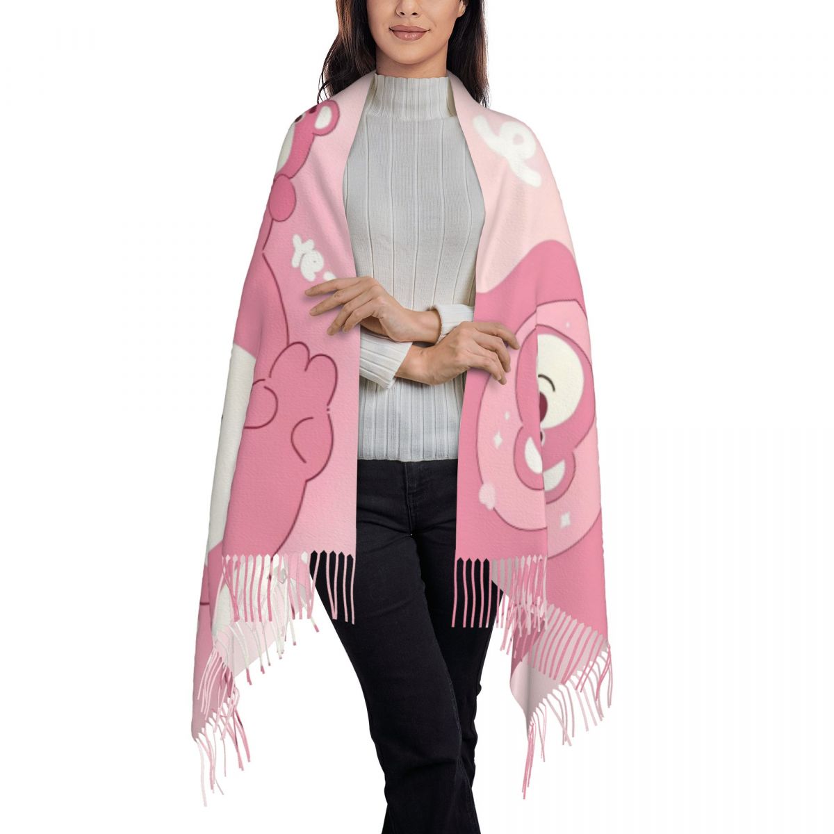 Lotso Pink Bear Women's Scarf  - Pashmina Wrap Large のレビューと価格