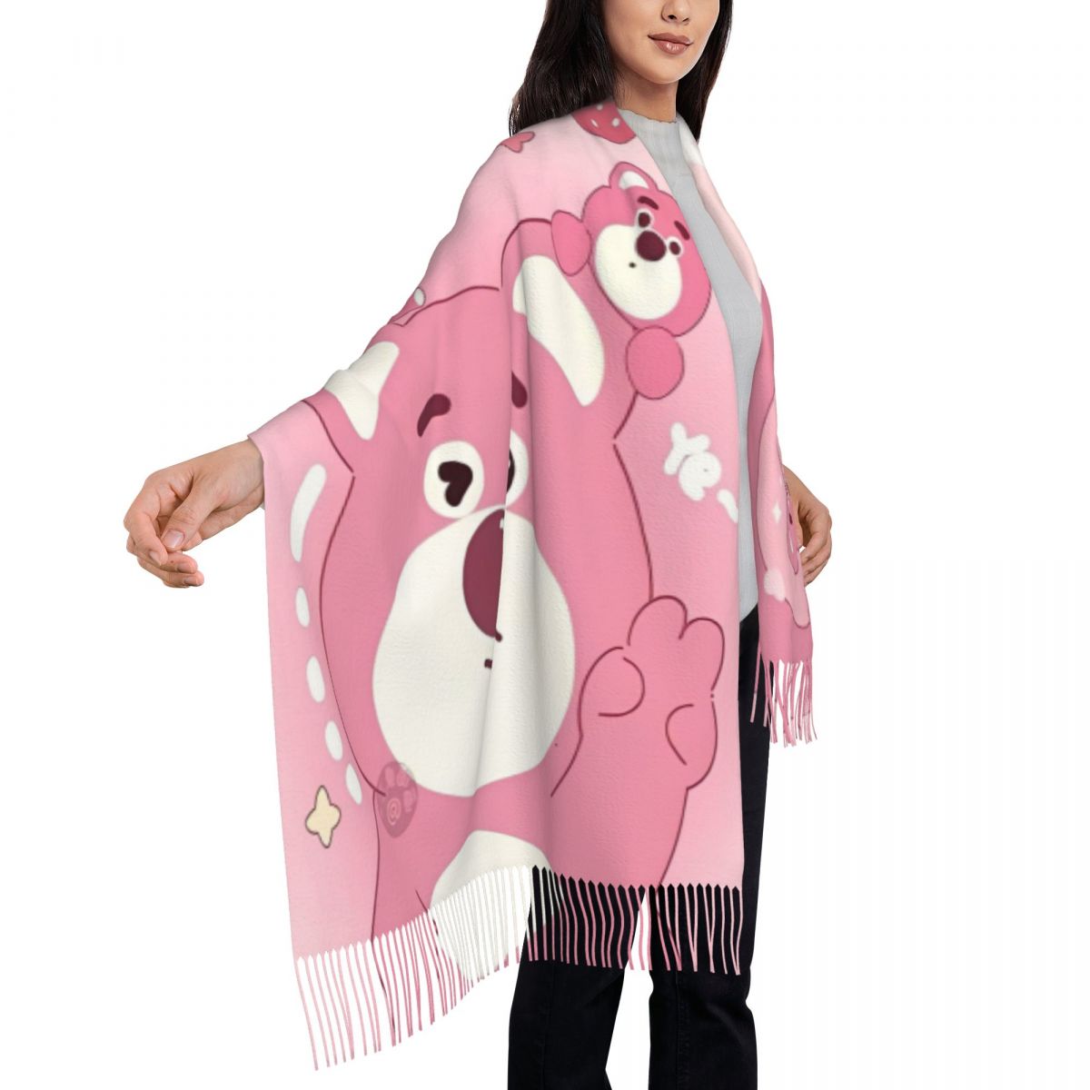 Lotso Pink Bear Women's Scarf  - Pashmina Wrap Large のレビューと価格