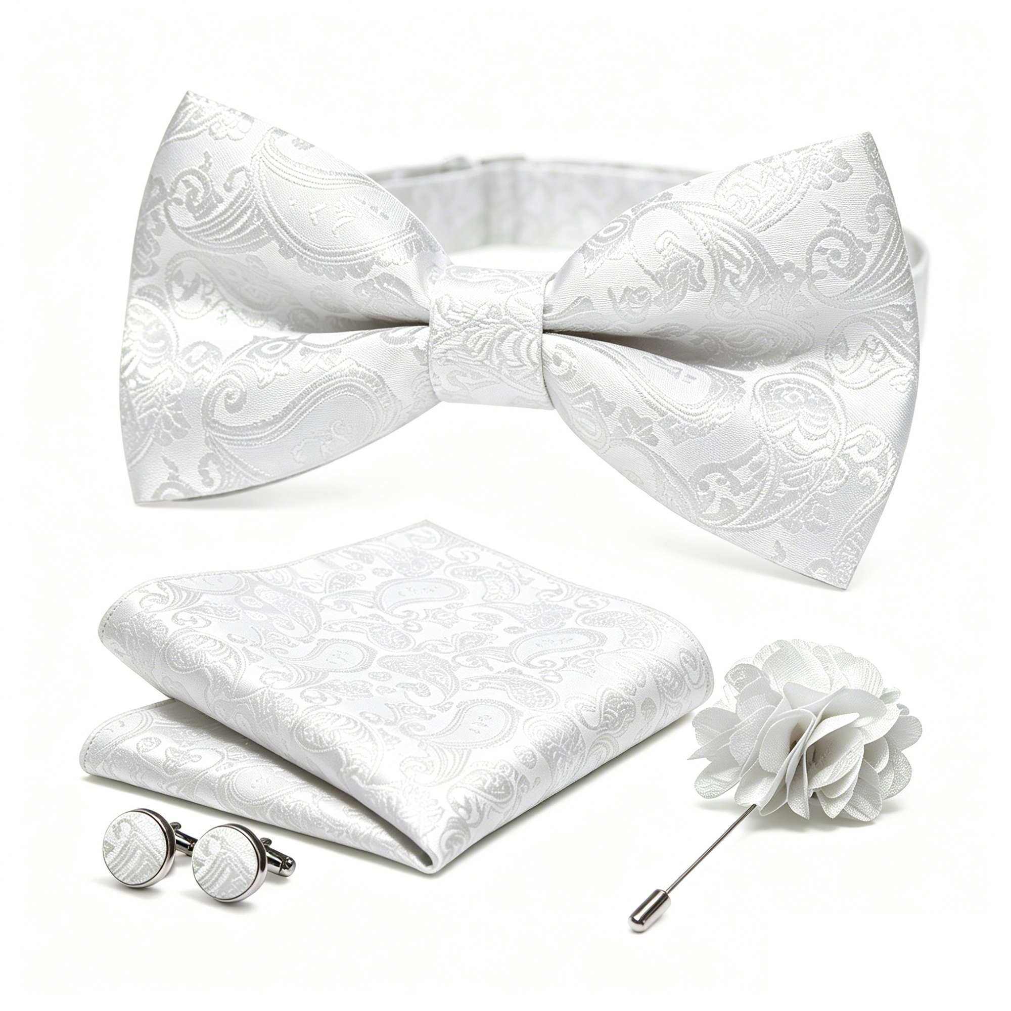 36pcs Black Silk Jacquard Pais - Bow Tie Pre Tied のレビューと価格
