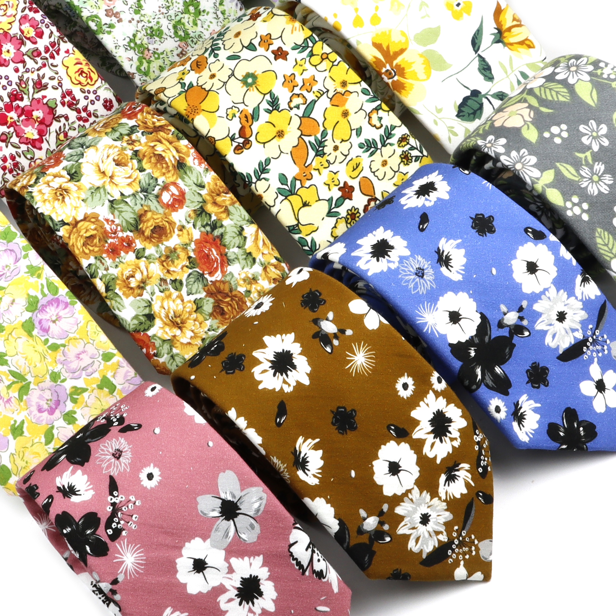 New Elegant Floral Tie For Men - Skinny Tie Men のレビューと価格