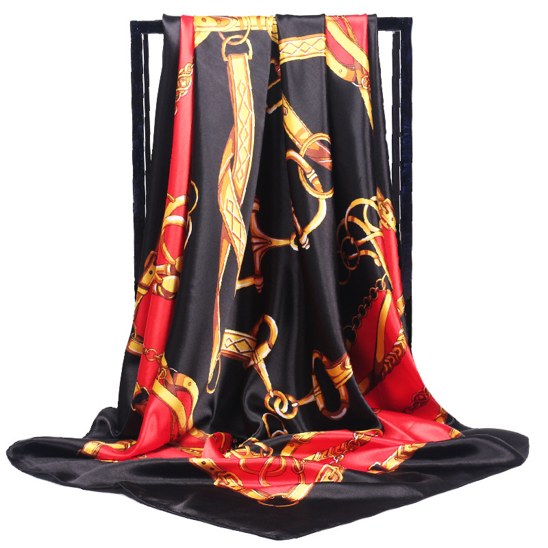 90*90cm Ladies Silk Scarf Band - Scarf Silk Square のレビューと価格