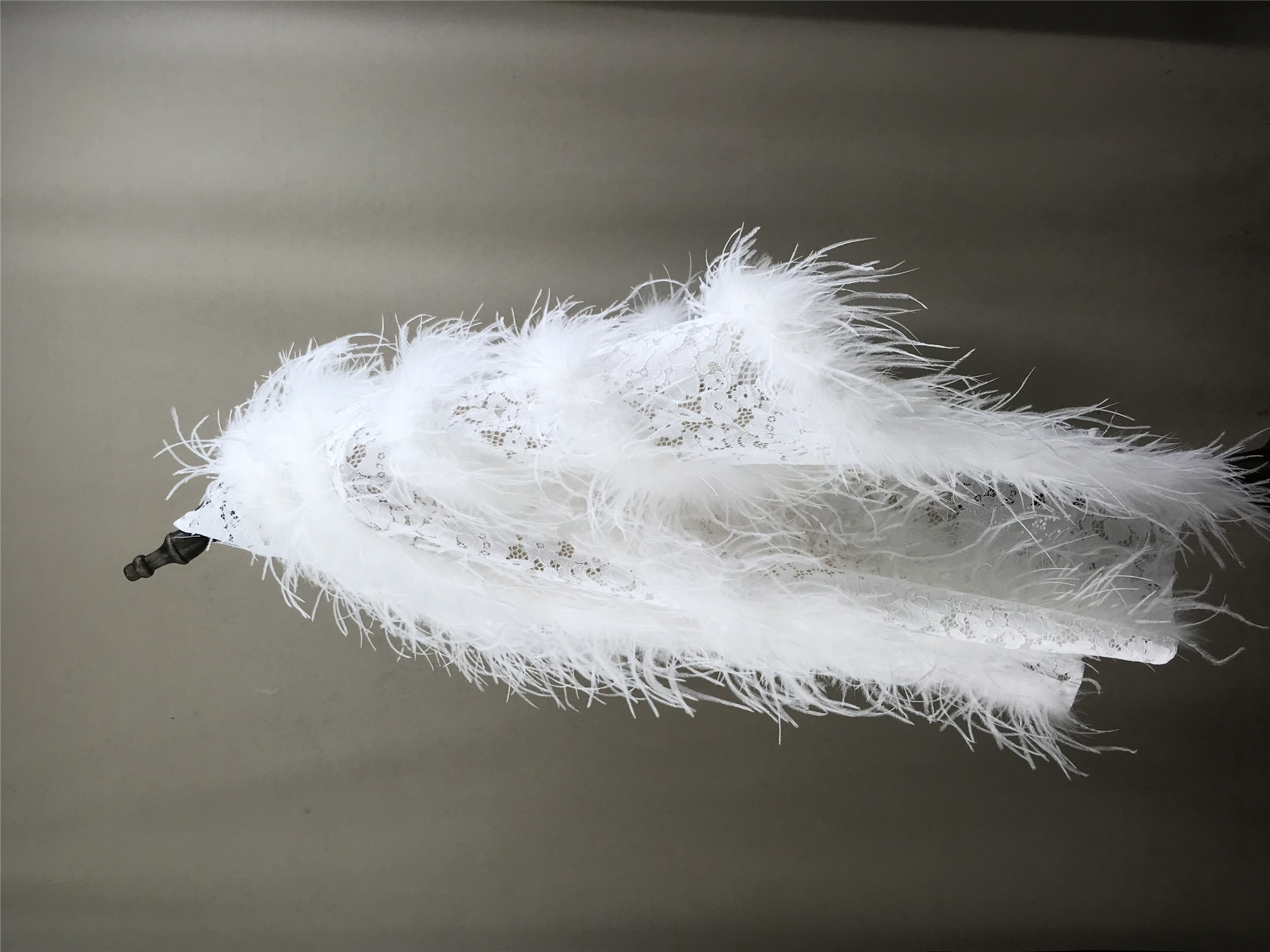 Real Ostrich Feather Lace Shaw - Stole Wedding Shawl のレビューと価格