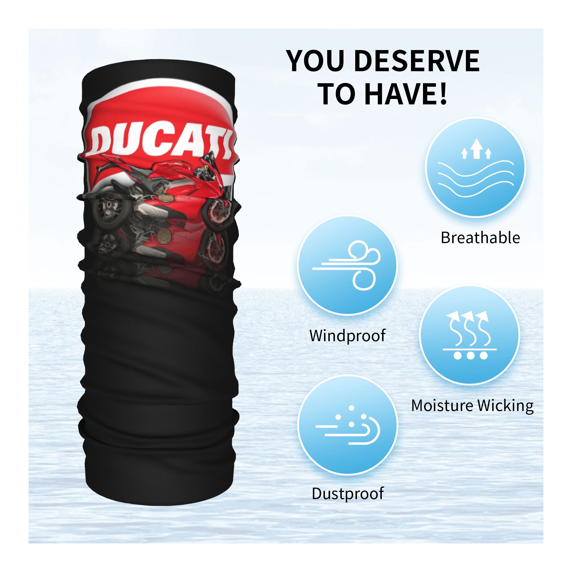 Custom Speed Ducatis Racing Ba - Neck Warmer Tube のレビューと価格