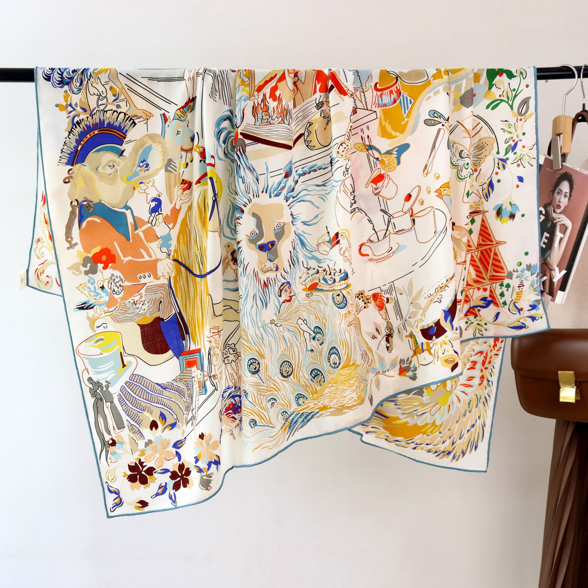 Double Print Mulberry Silk Sca - Pashmina Wrap Large のレビューと価格