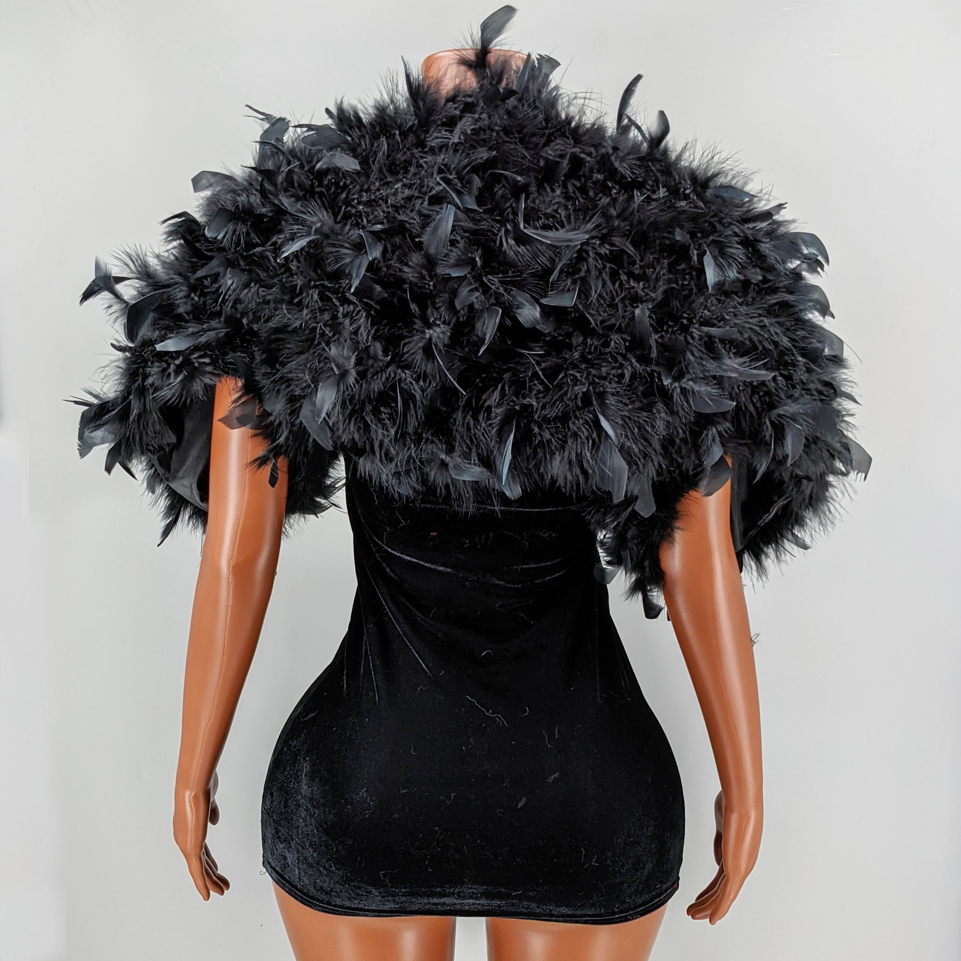 Black Feather Shawl for Women  - Stole Wedding Shawl のレビューと価格