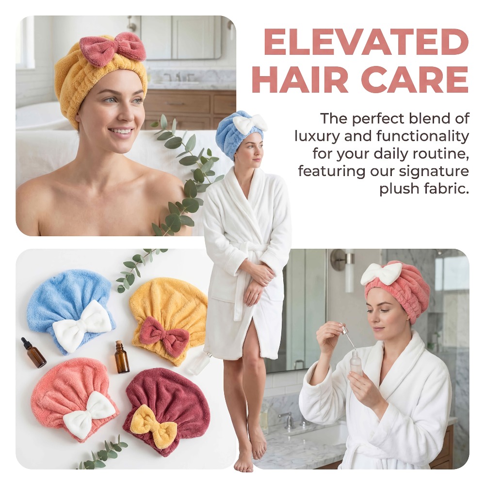 Microfiber Hair Drying Cap, Qu - Head Wrap Turban のレビューと価格