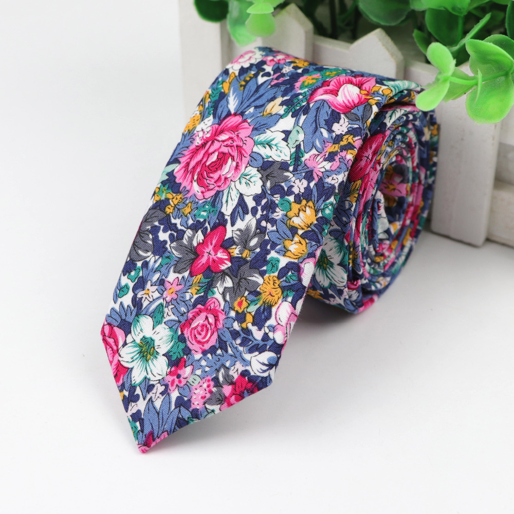 Cotton Flower Tie Men's Colour - Skinny Tie Men のレビューと価格