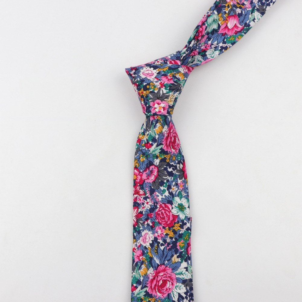 Cotton Flower Tie Men's Colour - Skinny Tie Men のレビューと価格