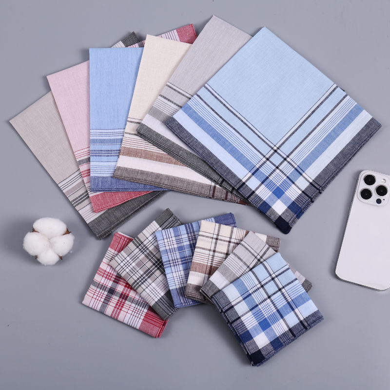 12Pcs Men's Pure Cotton Handke - Handkerchief Cotton Men のレビューと価格
