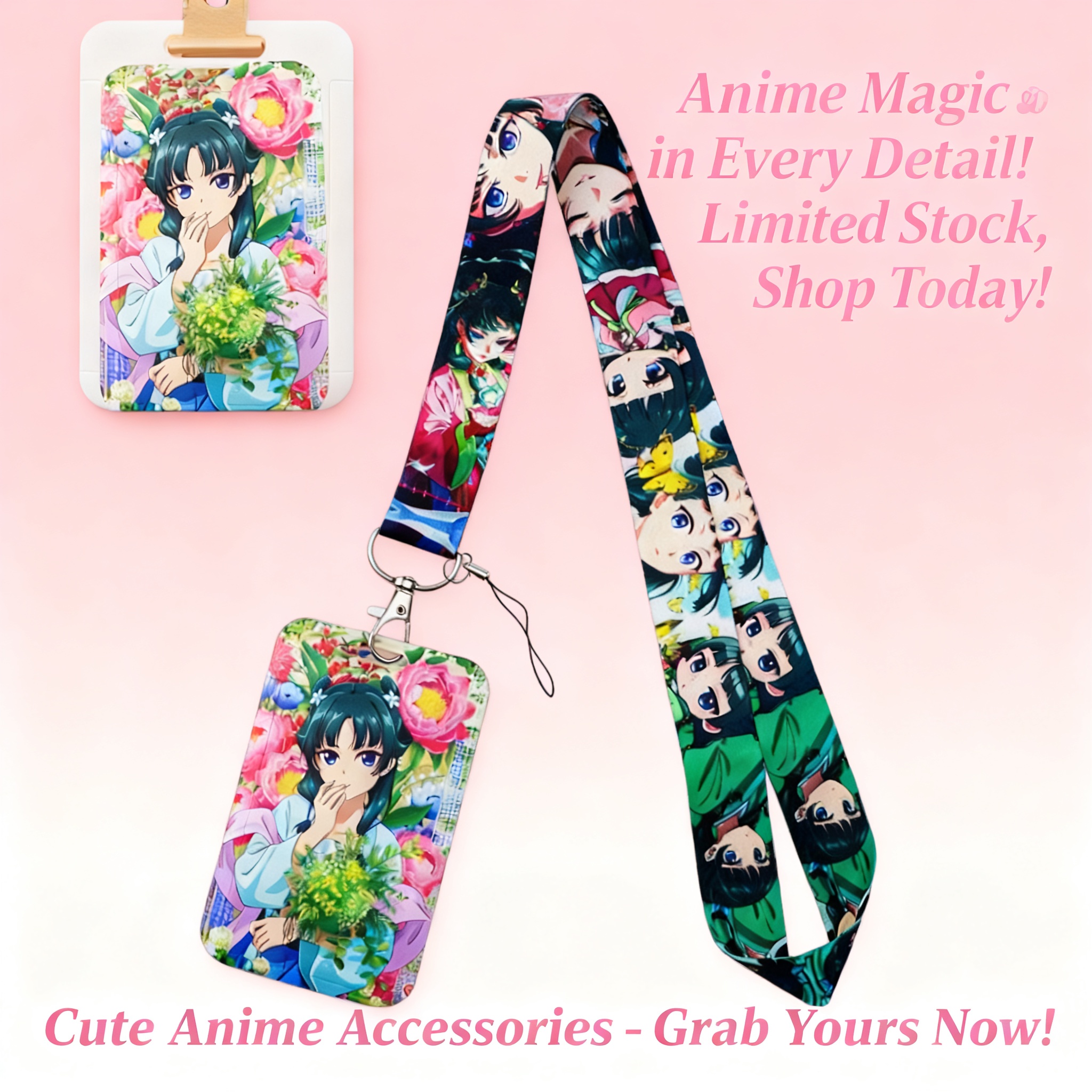 Cute Anime Girl Lanyard Neck S - Lanyard Badge Holder のレビューと価格