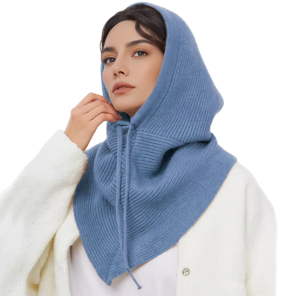 Women's Knitted Beanie Hat wit - Infinity Scarf Knit のレビューと価格