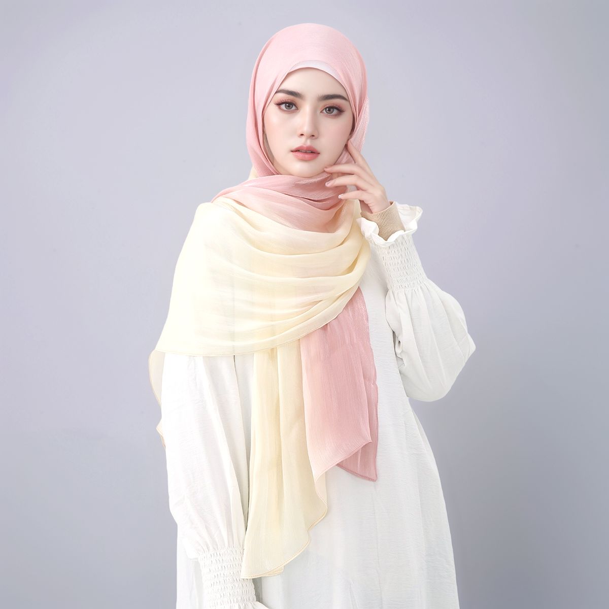 Gradient Twinkle Silk Hijab Sc - Head Wrap Turban のレビューと価格