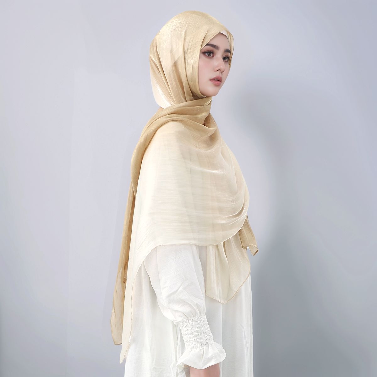 Gradient Twinkle Silk Hijab Sc - Head Wrap Turban のレビューと価格