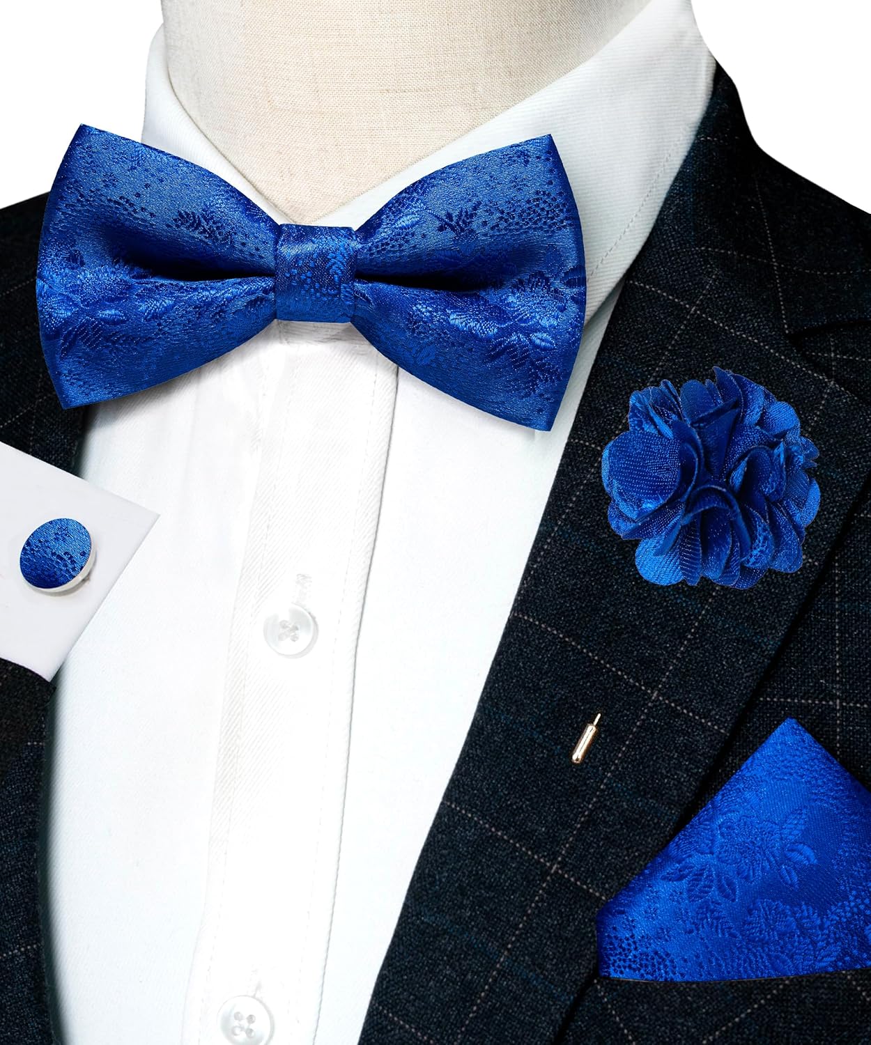 Floral Pre-tied Bow Tie Set wi - Bow Tie Pre Tied のレビューと価格