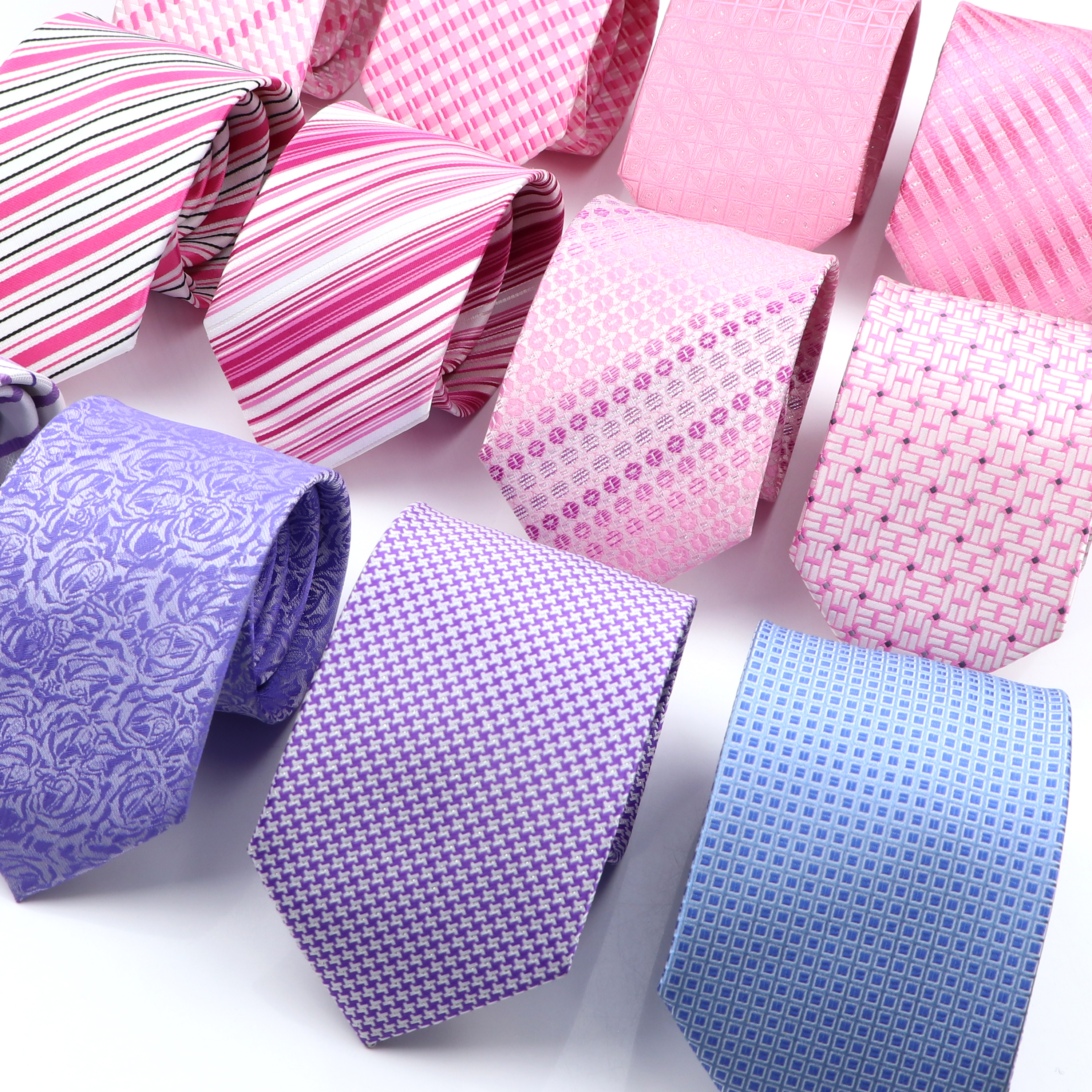New Bright Pink Men Ties Class - Skinny Tie Men のレビューと価格