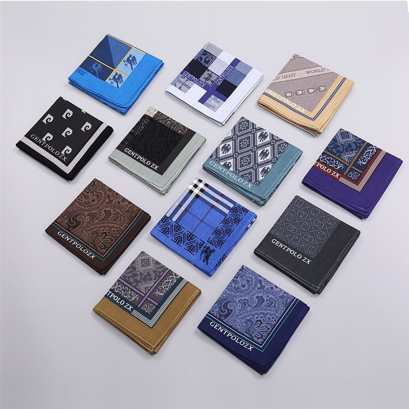 3Pcs Men's Pure Cotton Printed - Handkerchief Cotton Men のレビューと価格