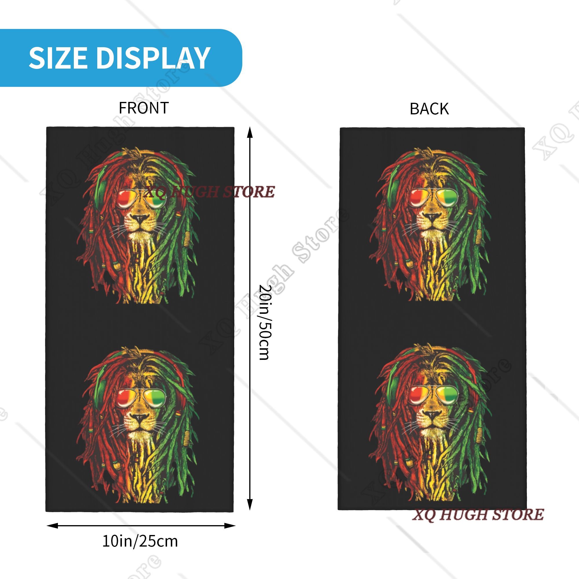 Rasta Reggae Lion Sunglass Art - Neck Warmer Tube のレビューと価格